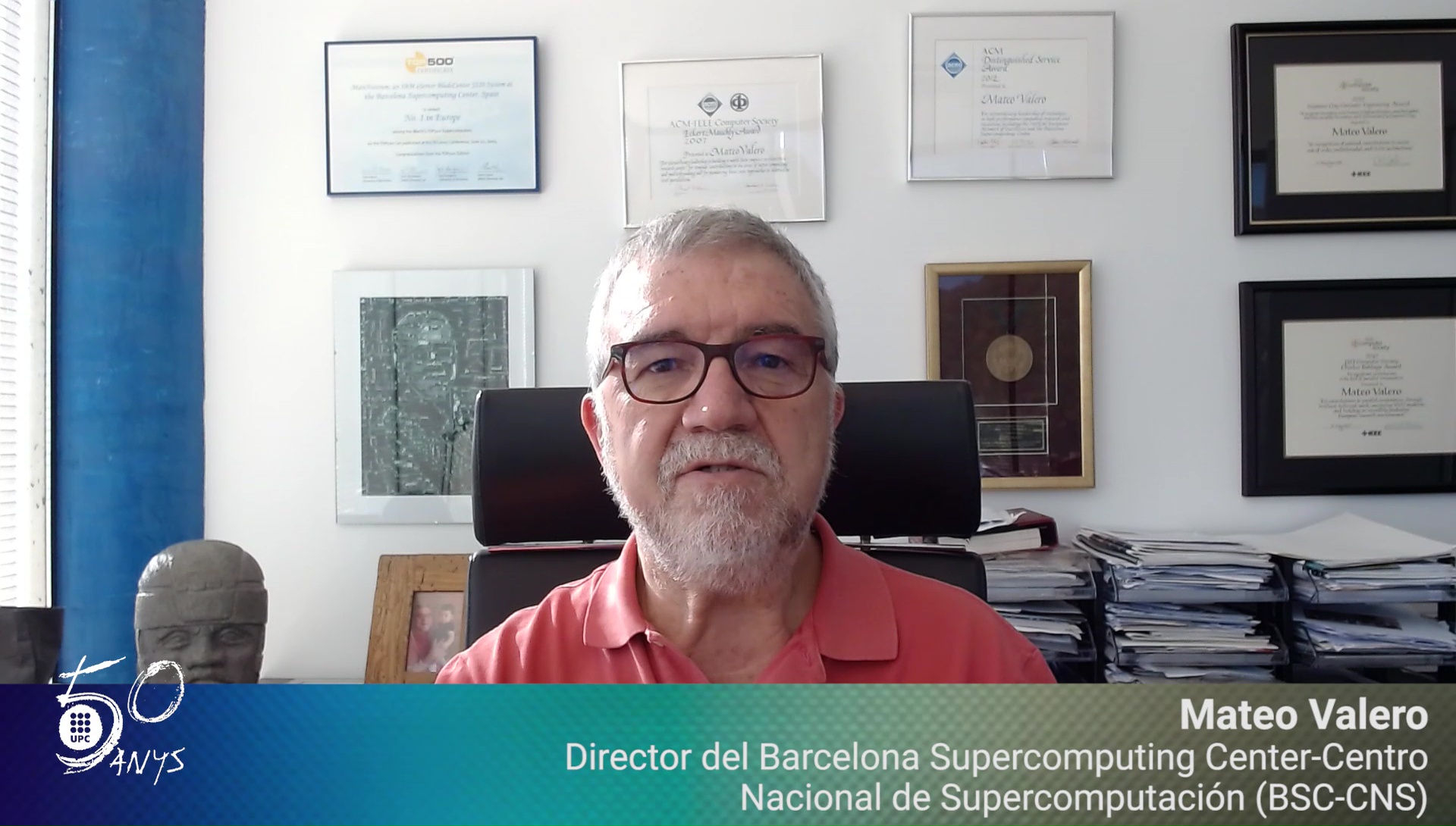 Mateo Valero, director del BSC-CNS, felicita els #50anysUPC